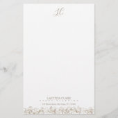 Personalisiertes Monogramm-Elegant Briefpapier (Vorderseite)