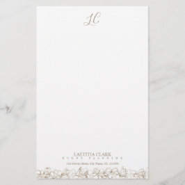 Personalisiertes Monogramm-Elegant Briefpapier