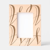 Personalisiertes Monogramm Elegante Art Geätzte Rahmen (Vorderseite)