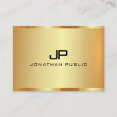 Personalisiertes Monogramm Elegante Imitat Gold Visitenkarte (Vorderseite)