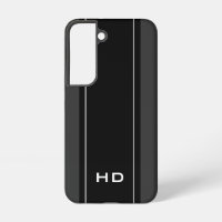 Personalisiertes Monogramm elegante schwarze Strei