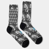 Personalisiertes Monogramm Elegantes Dog Pet Foto Socken (Rechts)