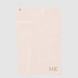 Personalisiertes Monogramm Erstblush Gold Modern Golfhandtuch