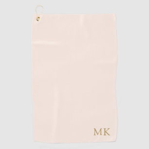 Personalisiertes Monogramm Erstblush Gold Modern Golfhandtuch