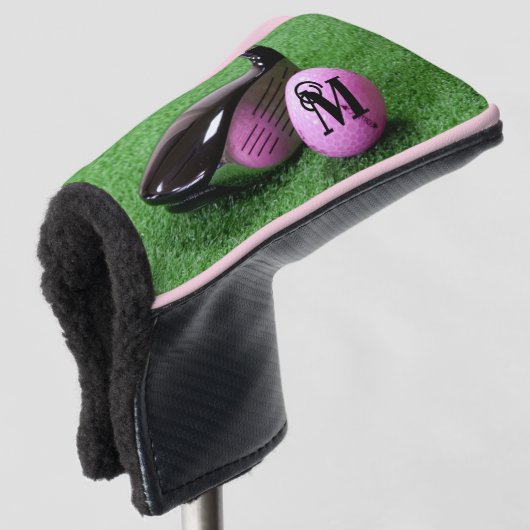 Personalisiertes Monogramm Extravagantes Script Ro Golf Headcover (3/4 Vorderseite)