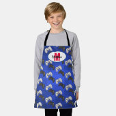 Personalisiertes Monogramm Farbige Kinder-Gamer Schürze (Getragen)