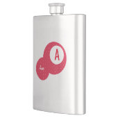 Personalisiertes Monogramm Flachmann (Links)
