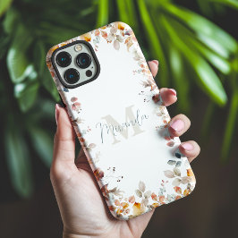 Personalisiertes Monogramm Floral Case-Mate iPhone Hülle
