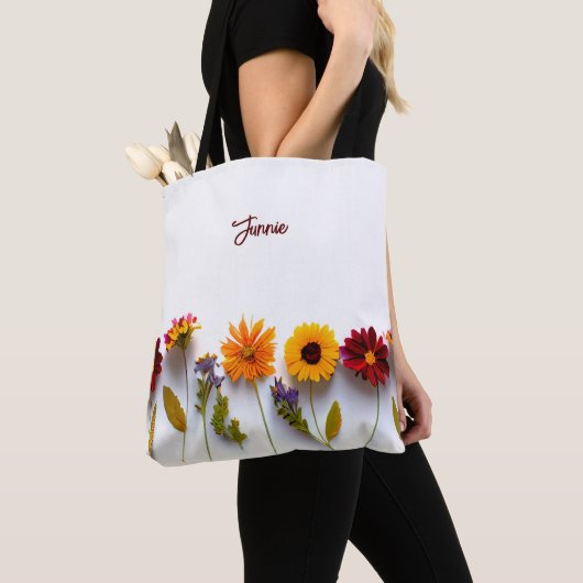 Personalisiertes Monogramm Floral-Geschenk für sie Tasche (Von Nahem)