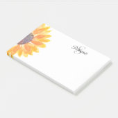 Personalisiertes Monogramm Floral Post-it Klebezettel (angewinkelt)