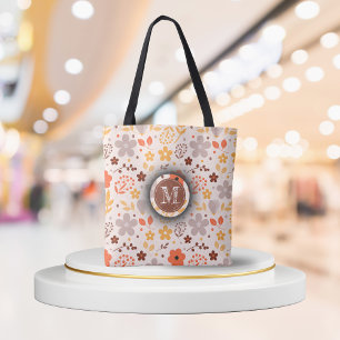 Personalisiertes Monogramm Floral Totbeutel - Indi Tasche