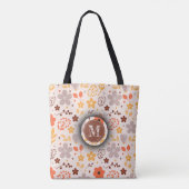 Personalisiertes Monogramm Floral Totbeutel - Indi Tasche (Rückseite)