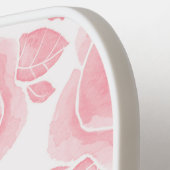 Personalisiertes Monogramm florale Rose Rosa Pickleball Schläger (Linke Seite)