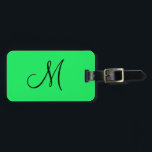 Personalisiertes Monogramm Fluoreszenzgelb Gepäckanhänger<br><div class="desc">Dieses Design wurde durch digitale Kunst erstellt und kann personalisiert werden, indem Sie auf den Knopf Anpassen klicken und die Farbe ändern, einen Namen, Initialen oder Ihre Lieblingssprache hinzufügen. Kontaktieren Sie mich unter colorflowcreations@gmail.com , wenn Sie dieses Design für ein anderes Produkt haben möchten. Kaufen Sie meine originale abstrakte Acrylmalerei...</div>