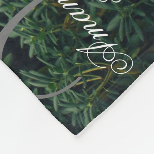Personalisiertes Monogramm-Foto Fleecedecke (Ecke)