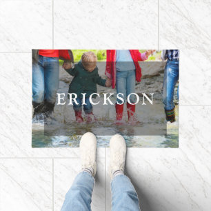 Personalisiertes Monogramm-Foto-Overlay Fußmatte