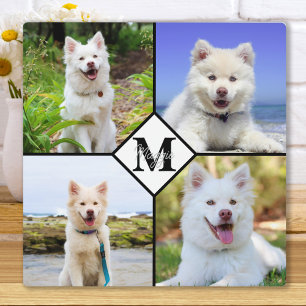 Personalisiertes Monogramm-FotoCollage für Haustie Fotoplatte