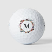 Personalisiertes Monogramm Frauen in der Blüte Golfball (Vorderseite)