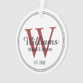 Personalisiertes Monogramm, frisch gepresst Ornament (Vorderseite)