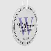 Personalisiertes Monogramm frisch verheiratetes La Ornament (Vorderseite)