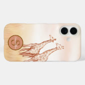 Personalisiertes Monogramm für Boho Giraffe Case-Mate iPhone Hülle (Rückseite (Horizontal))