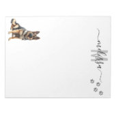 Personalisiertes Monogramm für das deutsche Schäfe Notizblock (Vorderseite)