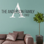 Personalisiertes Monogramm für den Familiennamen Wandaufkleber<br><div class="desc">Dieses Design kann in dem Bereich personalisiert werden, der durch das Ändern des Fotos und/oder Textes zur Verfügung gestellt wird. Oder Sie können es anpassen, indem Sie den Mausklick auswählen, um weitere Optionen anzupassen, um die Farbe des Hintergrunds zu löschen oder zu ändern, Text hinzuzufügen, die Textfarbe oder den Stil...</div>