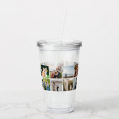 Personalisiertes Monogramm für die Fotolollage Acryltrinkbecher (Rückseite)