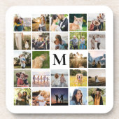 Personalisiertes Monogramm für die Fotolollage Getränkeuntersetzer (Vorderseite)