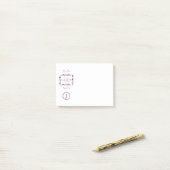 Personalisiertes Monogramm für die länderübergreif Post-it Klebezettel (Auf Schreibtisch)