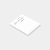 Personalisiertes Monogramm für die länderübergreif Post-it Klebezettel (angewinkelt)