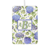 Personalisiertes Monogramm für Hydrangeas Autolufterfrischer (Vorderseite)
