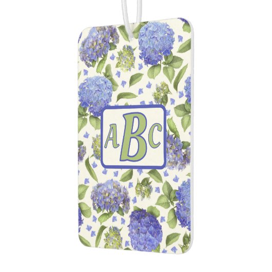 Personalisiertes Monogramm für Hydrangeas Autolufterfrischer (Links)