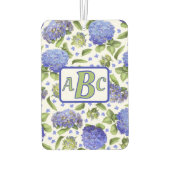 Personalisiertes Monogramm für Hydrangeas Autolufterfrischer (Rückseite)