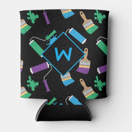 Personalisiertes Monogramm für Maler Dosenkühler (Vorderseite)