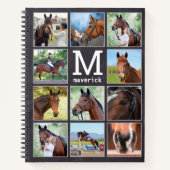 Personalisiertes Monogramm für Pferde 11 FotoColla Notizblock (Vorderseite)