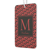 Personalisiertes Monogramm für rote und schwarze H Autolufterfrischer (Links)