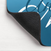 Personalisiertes Monogramm für Sky und Ocean Blue Mousepad (Ecke)