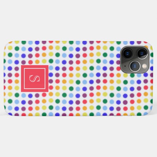 Personalisiertes Monogramm für spielerische Rainbo Case-Mate iPhone Hülle (Rückseite (Horizontal))