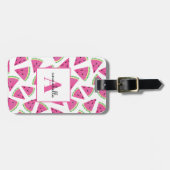 Personalisiertes Monogramm für tropisches Wasserme Gepäckanhänger (Vorderseite horizontal)