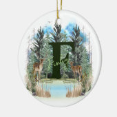 Personalisiertes Monogramm für Wasserfarben, Buchs Keramik Ornament (Links)