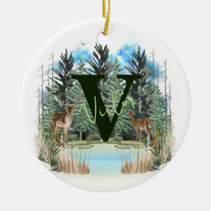 Personalisiertes Monogramm für Wasserfarben, Buchs Keramik Ornament