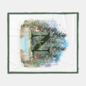 Personalisiertes Monogramm für Wasserfarben Buchst Fleecedecke (Vorderseite (Horizontal))