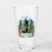 Personalisiertes Monogramm für Wasserfarben Buchst Glas (Vorderseite)