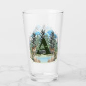 Personalisiertes Monogramm für Wasserfarben Buchst Glas (Rückseite)