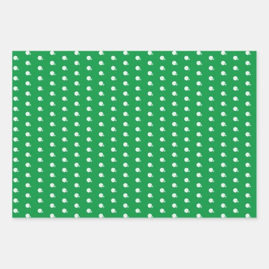 Personalisiertes Monogramm Fußball grün Geschenkpapier Set (Vorderseite 3)