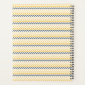 Personalisiertes Monogramm Gelbgrau Zickzack Planer (Rückseite)