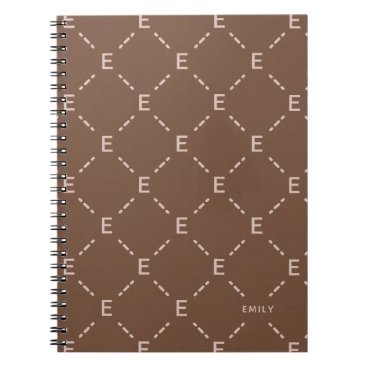 Personalisiertes Monogramm-Geometrisches Muster No Notizblock (Vorderseite)