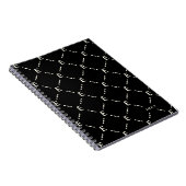 Personalisiertes Monogramm-Geometrisches Muster No Notizblock (Rechte Seite)