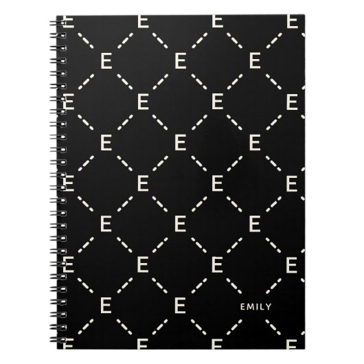 Personalisiertes Monogramm-Geometrisches Muster No Notizblock (Vorderseite)